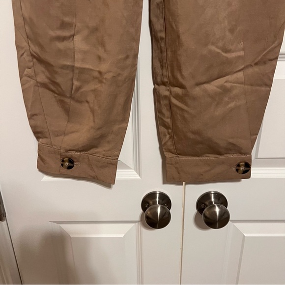 Sfera Collection Beige Trousers with Button Accent - Picture 7 of 7